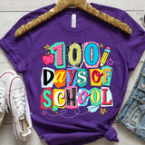 Retro 100 Days Of School DTF Heat Transfer