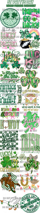St Patrick's Day Premade 22x120 Gang Sheet DTF Heat Transfer