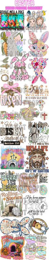 Easter Premade 22x120 Gang Sheet DTF Heat Transfer