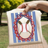 Striped Preppy Baseball DTF Heat Transfer