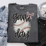 Faux Glitter Baseball Game Day  DTF Heat Transfer