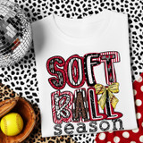 Patterned Softball Season DTF Heat Transfer