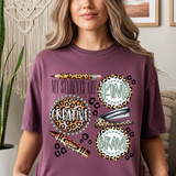 My Students Are Kind Creative Brave DTF Heat Transfer, apparel design with leopard print-themed text and graphics.