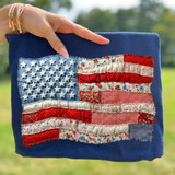 Faux Patchwork USA Flag DTF Heat Transfer