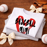 Baseball Heart Title DTF Heat Transfer