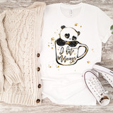I hate mornings sleepy Panda glitter print Sublimation Transfer