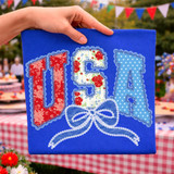 Patterned USA Bow DTF Heat Transfer