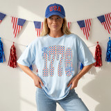 Checkered 1776 Bow DTF Heat Transfer