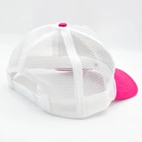 Pink & Blue Stripe Structured Cotton Trucker Hat – Fully Adjustable Boutique Blank Cap