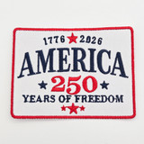 America 250 Embroidered Patriotic Statement Patch for Custom Hats