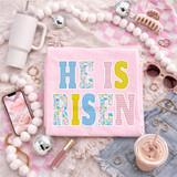 Floral Patterned He Is Risen DTF Heat Transfer