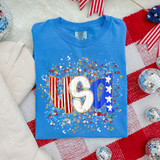 Patterned USA Paint Splatter DTF Heat Transfer