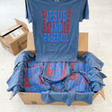 Jesus & Baseball Red Stripes Puff Screen Print Transfer