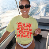 If Crabby Please Return To The Beach Stripes DTF Heat Transfer