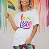 Love Is Love Rainbow Pride DTF Heat Transfer