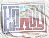 Patriotic Howdy spangle heat transfer with red, white, and blue Americana design for western boutique apparel, graphic tees, tanks, and Fourth of July collections.