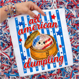 All American Dumpling Blue Stripes DTF Heat Transfer