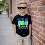 Prayers And Popsicles Green/Blue  DTF Heat Transfer