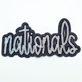 Nationals Sequin Glitter Hat Patch – 5" Wide