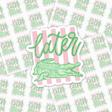 Later Gator Vinyl Sticker Sheet – Waterproof & Weatherproof