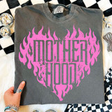 Motherhood Flame Heart PINK DTF Heat Transfer