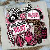 Blue Collar Brat DTF Heat Transfer