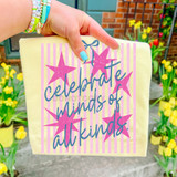 Celebrate Minds Of All Kinds Pink Stripes  DTF Heat Transfer