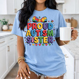 Proud Autism Sister DTF Heat Transfer