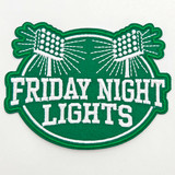 Friday Night Lights Embroidered Hat Patch – Green & White – 4" x 3"