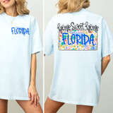 Home Sweet Home Floral State License Plate SET DTF Heat Transfer