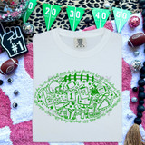 Football Doodle CHOOSE YOUR COLOR DTF Heat Transfer
