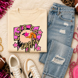 Pink Glitter Mascot - 62 teams -  DTF Heat Transfer