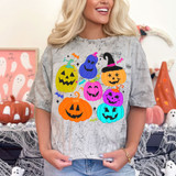 Colorful Retro Pumpkins DTF Heat Transfer