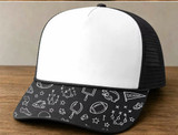 Kickoff Collection Football Doodle Structured Cotton Trucker Hats
