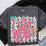 Retro Lotty Dotty School Mascot DTF Heat Transfer