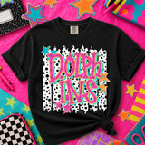 Retro Lotty Dotty School Mascot DTF Heat Transfer