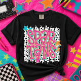 Retro Lotty Dotty School Mascot DTF Heat Transfer