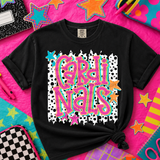 Retro Lotty Dotty School Mascot DTF Heat Transfer