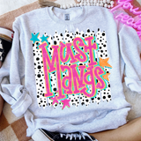 Retro Lotty Dotty School Mascot DTF Heat Transfer