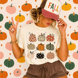 Neutral Pattern Pumpkin DTF Heat Transfer