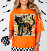 Black Cat Halloween DTF Heat Transfer