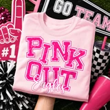 Pink Out Mascot DTF Heat Transfer