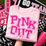 Pink Out Mascot DTF Heat Transfer
