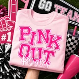 Pink Out Mascot DTF Heat Transfer