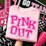 Pink Out Mascot DTF Heat Transfer