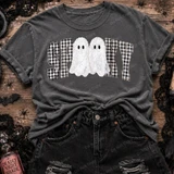 Faux Stitch Lace Gingham Spooky Ghost DTF Transfer