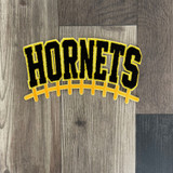 Hornets black and yellow apparel football patch