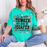 I’m an Overthinker But Also an IDGAFER DTF Heat Transfer