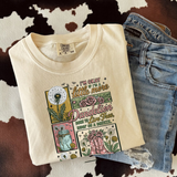 I'm a Little More Dandelion DTF Transfer | Retro Wildflower Cowgirl Boots Design