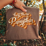 Hey There Pumpkin DTF Transfer | Retro Fall Script Design